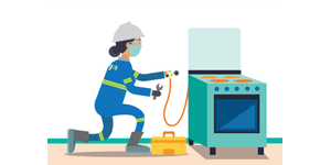 Troca da Mangueira do Fogão a Gás